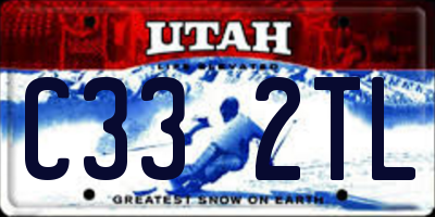 UT license plate C332TL