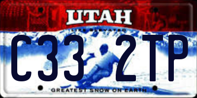 UT license plate C332TP