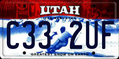 UT license plate C332UF
