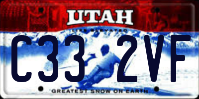 UT license plate C332VF
