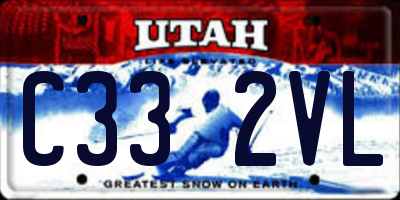UT license plate C332VL