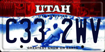 UT license plate C332WV