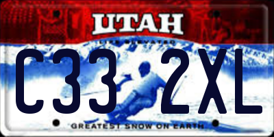 UT license plate C332XL