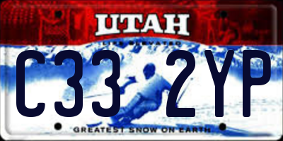 UT license plate C332YP