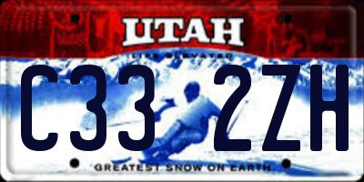 UT license plate C332ZH