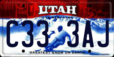 UT license plate C333AJ