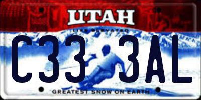 UT license plate C333AL