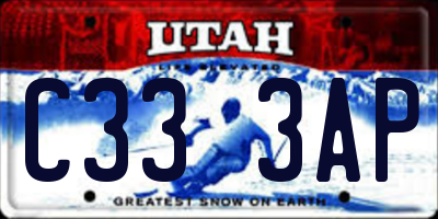UT license plate C333AP
