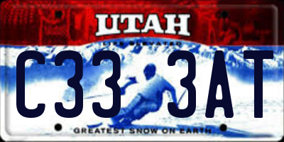 UT license plate C333AT