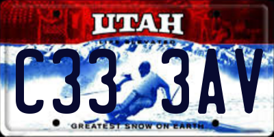 UT license plate C333AV
