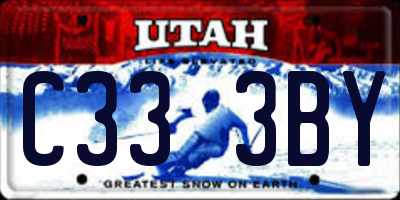 UT license plate C333BY