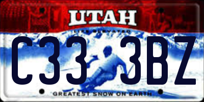 UT license plate C333BZ