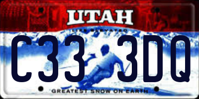 UT license plate C333DQ