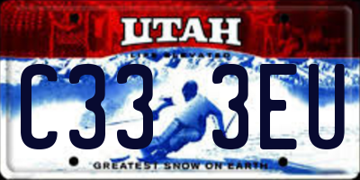 UT license plate C333EU