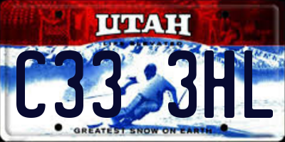 UT license plate C333HL