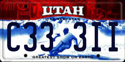 UT license plate C333II