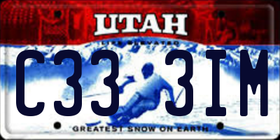 UT license plate C333IM