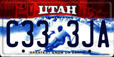 UT license plate C333JA
