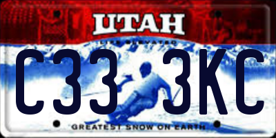 UT license plate C333KC