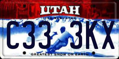 UT license plate C333KX