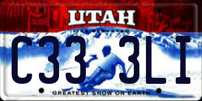 UT license plate C333LI