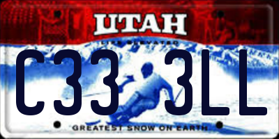 UT license plate C333LL