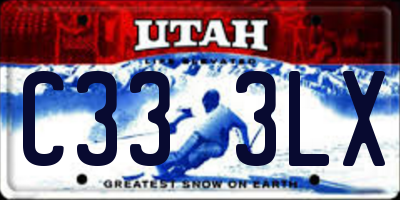UT license plate C333LX