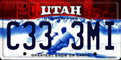 UT license plate C333MI
