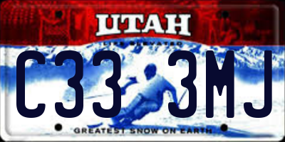 UT license plate C333MJ