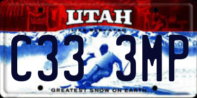 UT license plate C333MP