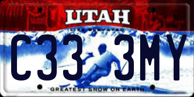 UT license plate C333MY