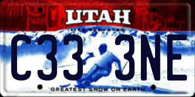 UT license plate C333NE