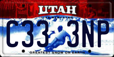 UT license plate C333NP