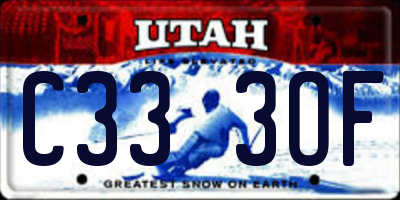 UT license plate C333OF