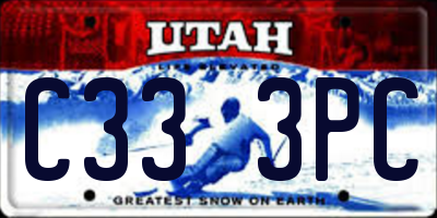 UT license plate C333PC