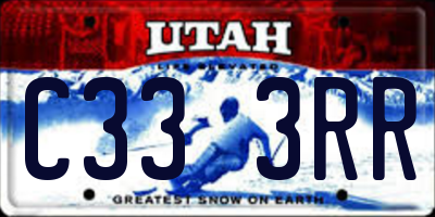 UT license plate C333RR