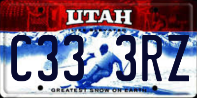 UT license plate C333RZ