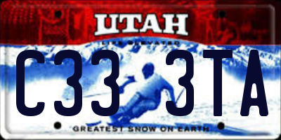 UT license plate C333TA