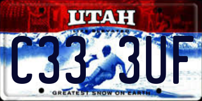 UT license plate C333UF