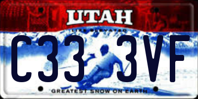 UT license plate C333VF