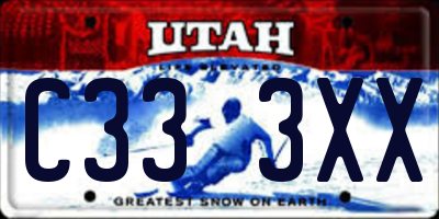 UT license plate C333XX