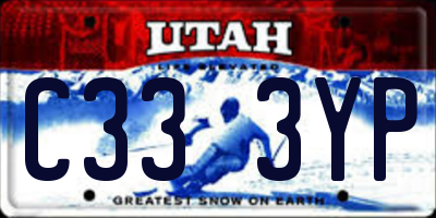 UT license plate C333YP