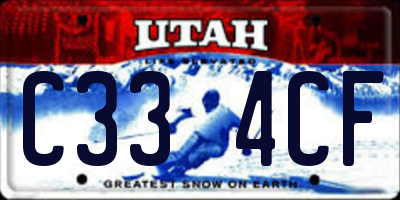 UT license plate C334CF