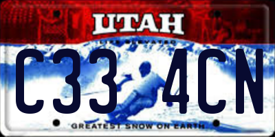 UT license plate C334CN