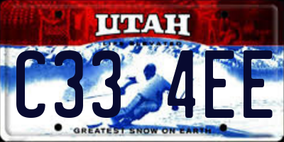 UT license plate C334EE