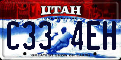 UT license plate C334EH
