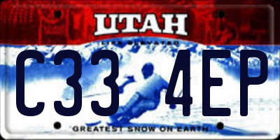 UT license plate C334EP