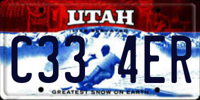 UT license plate C334ER