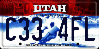 UT license plate C334FL