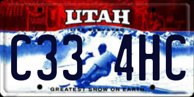 UT license plate C334HC